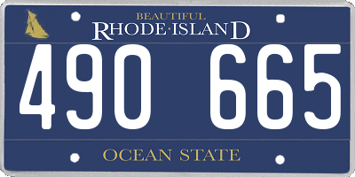 RI license plate 490665