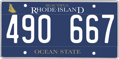 RI license plate 490667