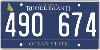 RI license plate 490674