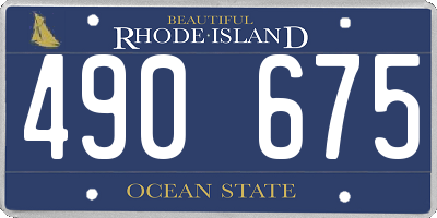 RI license plate 490675