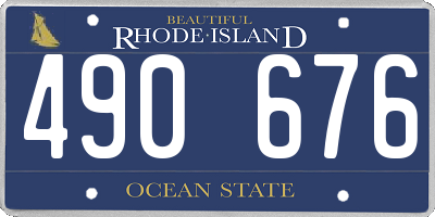RI license plate 490676