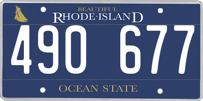 RI license plate 490677