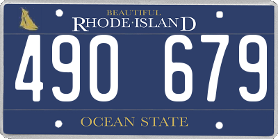 RI license plate 490679