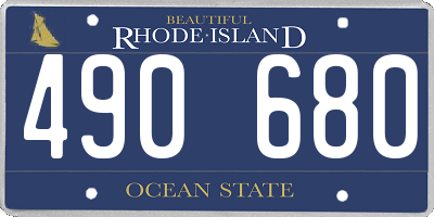 RI license plate 490680
