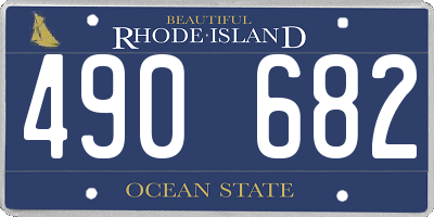 RI license plate 490682