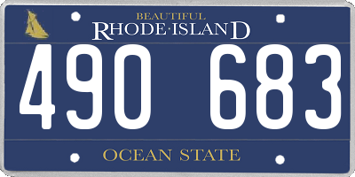 RI license plate 490683