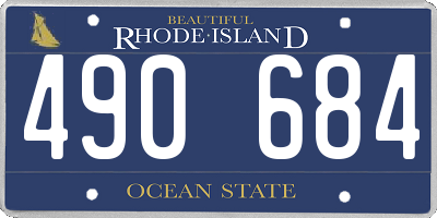 RI license plate 490684