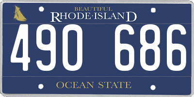 RI license plate 490686