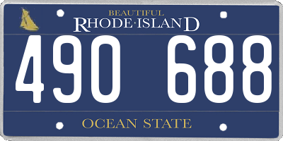 RI license plate 490688