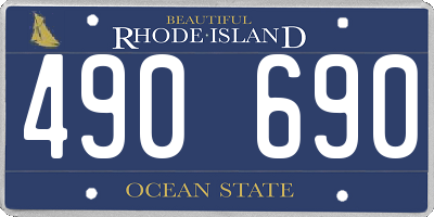 RI license plate 490690