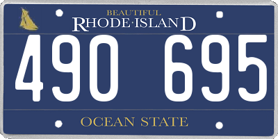 RI license plate 490695