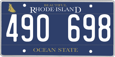 RI license plate 490698