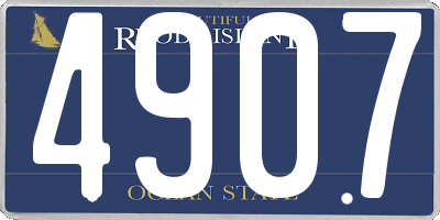 RI license plate 4907