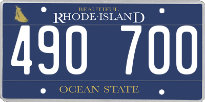 RI license plate 490700