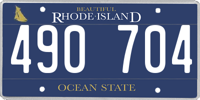RI license plate 490704