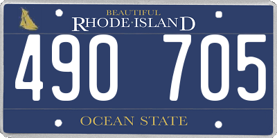 RI license plate 490705