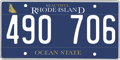 RI license plate 490706