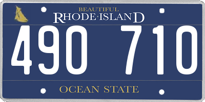 RI license plate 490710
