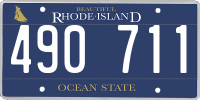 RI license plate 490711