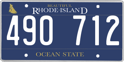 RI license plate 490712