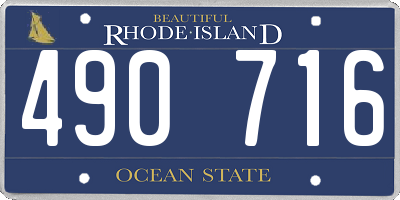 RI license plate 490716