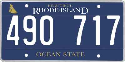 RI license plate 490717