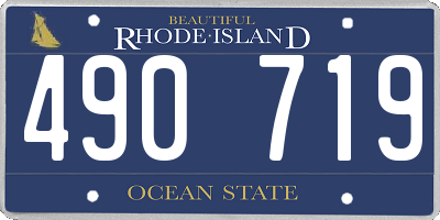 RI license plate 490719