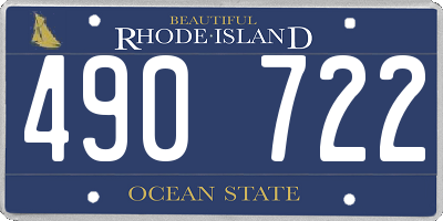 RI license plate 490722