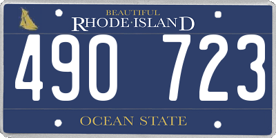 RI license plate 490723