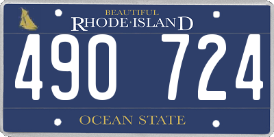 RI license plate 490724