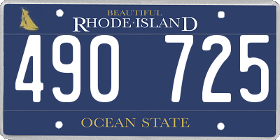 RI license plate 490725