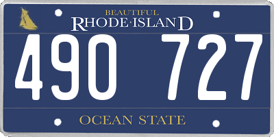 RI license plate 490727