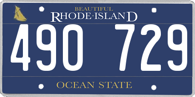 RI license plate 490729