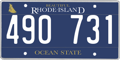 RI license plate 490731