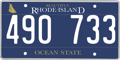 RI license plate 490733