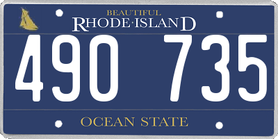 RI license plate 490735