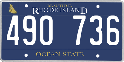 RI license plate 490736