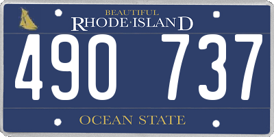 RI license plate 490737