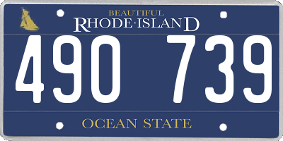 RI license plate 490739
