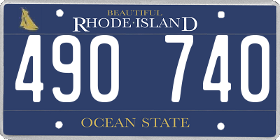 RI license plate 490740