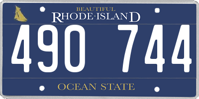 RI license plate 490744