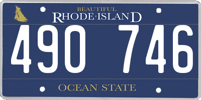 RI license plate 490746