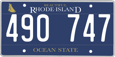 RI license plate 490747