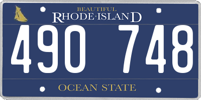 RI license plate 490748