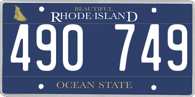 RI license plate 490749