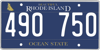 RI license plate 490750