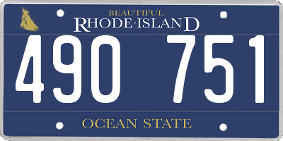 RI license plate 490751