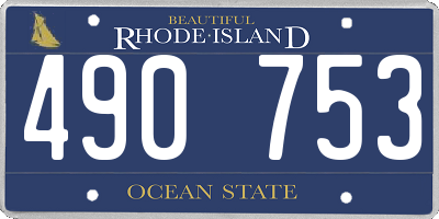 RI license plate 490753