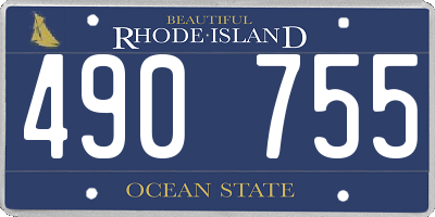 RI license plate 490755