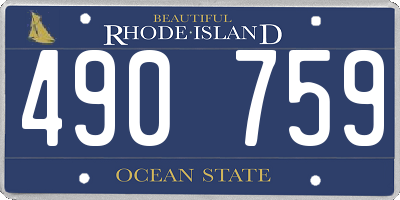 RI license plate 490759